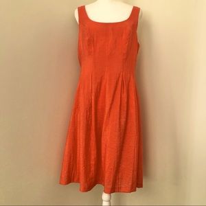 Nine West Orange Sleeveless Dress